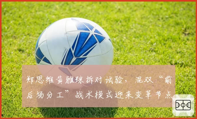 郑思维黄雅琼拆对试验，混双“前后场分工”战术模式迎来变革节点？